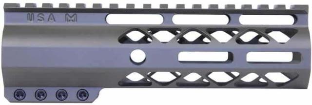 Guntec USA AR-15 7in Air-Lok Series M-LOK Compression Free Floating Handguard w/ Monolithic Top Rail OD Green