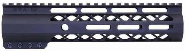 Guntec USA AR-15 9in Air-Lok Series M-LOK Compression Free Floating Handguard w/ Monolithic Top Rail Anodized Black - Guntec Usa