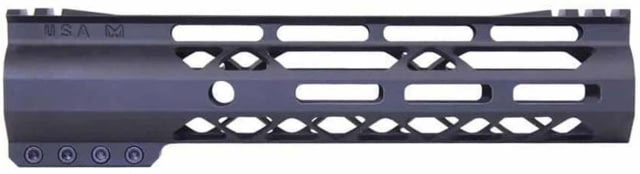 Guntec USA AR-15 9in Air-Lok Series M-LOK Compression Free Floating Handguard w/ Monolithic Top Rail Gen 2 Anodized Black - Guntec Usa