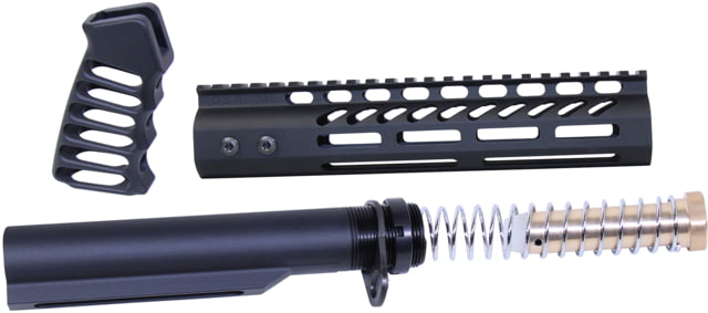 Guntec Usa Guntec USA AR-15 9in Pistol Brace Build Kit With Milspec Buffer Tube Anodized Black - $169.99 at Optics Planet