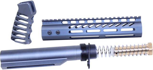 Guntec USA AR-15 9in Pistol Brace Build Kit With Milspec Buffer Tube Anodized Grey - Guntec Usa