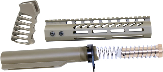 Guntec USA AR-15 9in Pistol Brace Build Kit With Milspec Buffer Tube Cerakote Flat Dark Earth - Guntec Usa
