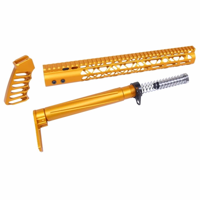 Guntec USA AR-15 AIR Lite Series Complete Furniture Set Orange - Guntec USA