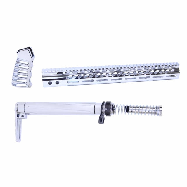 Guntec USA AR-15 Airlite Series Complete Furniture Set Chrome - Guntec Usa