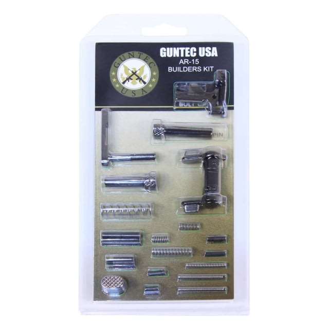 Guntec USA AR-15 Builders Kit w/Ambidextrous Safety Black Chrome - Guntec Usa
