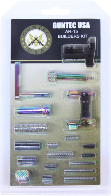 Guntec USA AR-15 Builders Kit w/Ambidextrous Safety Gloss Rainbow - Guntec Usa