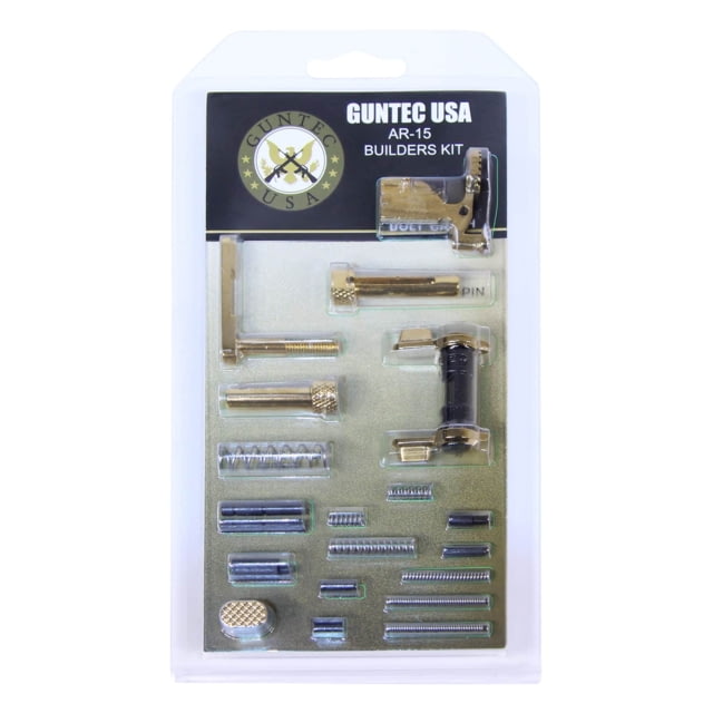Guntec USA AR-15 Builders Kit w/Ambidextrous Safety Gold - Guntec Usa