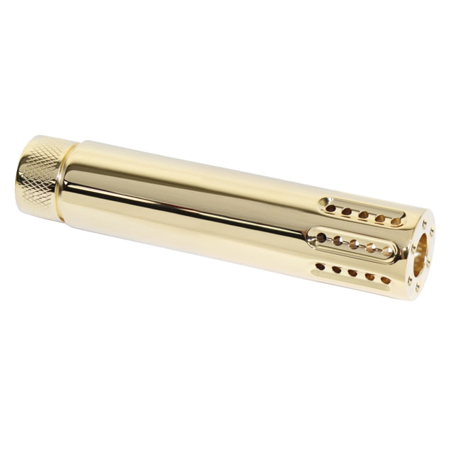 Guntec USA AR-15 Cal Slip Over Barrel Shroud w/ Multi Port Muzzle Brake 24K Gold Plated - Guntec Usa