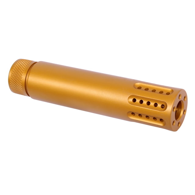 Guntec USA AR-15 Cal Slip Over Barrel Shroud With Multi Port Muzzle Brake Anodized Orange - Guntec Usa