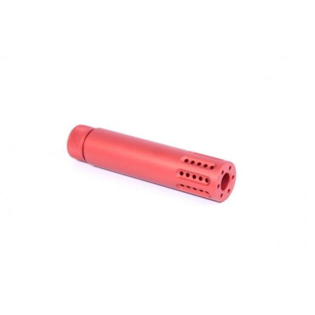 Guntec USA AR-15 Slip Over Barrel Shroud with Multi Port Muzzle Brake Red Anodized - Guntec Usa