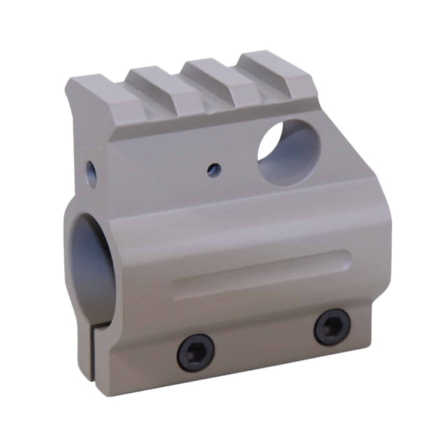 Guntec USA AR-15 Gen 2 Clamp On Aluminum Rail Height Gas Block Cerakote Flat Dark Earth - Guntec Usa