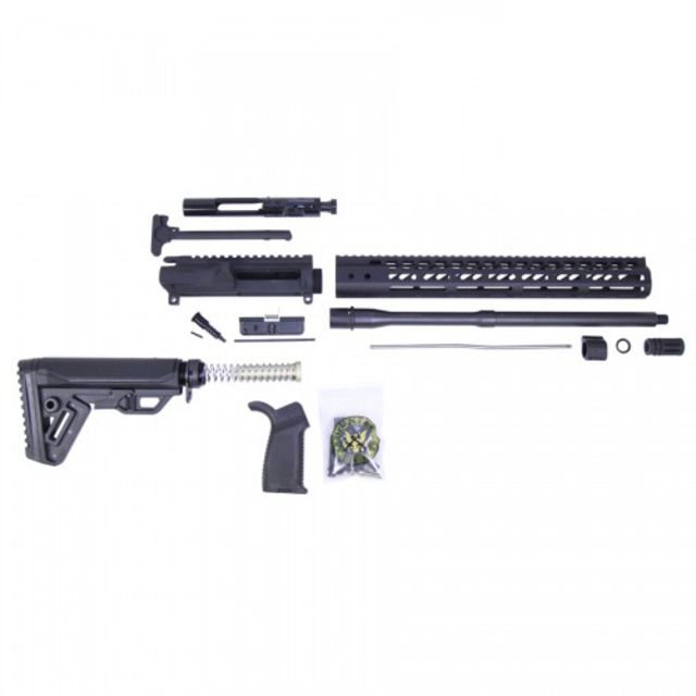 Guntec USA AR-15 Complete 5.56 Upper Receiver w/o Lower Parts Kit N.1 15in Ultralight M-Lok Handguard MLS Gen 2 Stock Assembly Carbine Length .750 Gas - Guntec Usa