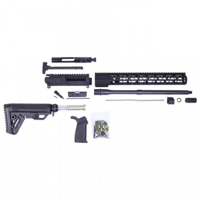 Guntec USA AR-15 Complete 5.56 Upper Receiver w/o Lower Parts Kit N.3 15in Air-Lok M-Lok Handguard MLS Gen 2 Stock Assembly Carbine Length .750 Gas - Guntec Usa