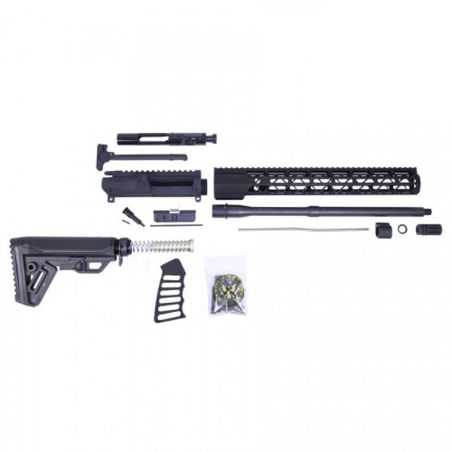 Guntec USA AR-15 Complete 5.56 Upper Receiver w/o Lower Parts Kit N.6 15in Air-Lok M-Lok Handguard MLS Gen 2 Stock Assembly Carbine Length .750 Gas - Guntec Usa