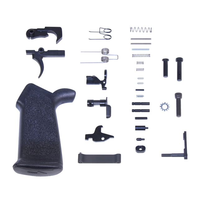 Guntec USA AR-15 Complete Lower Parts Kit w/Ergonomic Polymer Pistol Grip - Guntec Usa