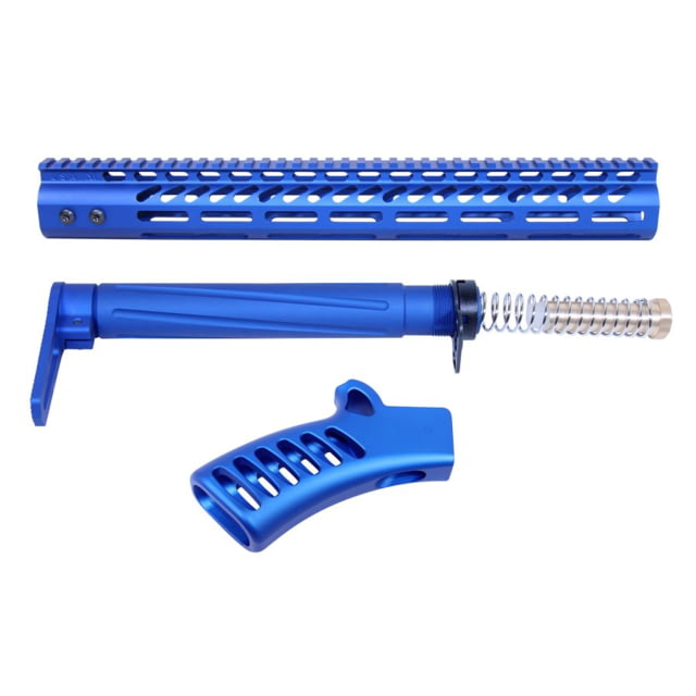 Guntec USA AR-15 Compliant Ultra Furniture Set Anodized Blue - Guntec Usa