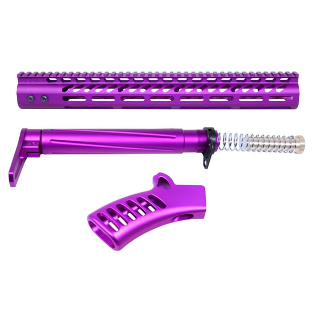 Guntec USA AR-15 Compliant Ultra Furniture Set Anodized Purple - Guntec Usa