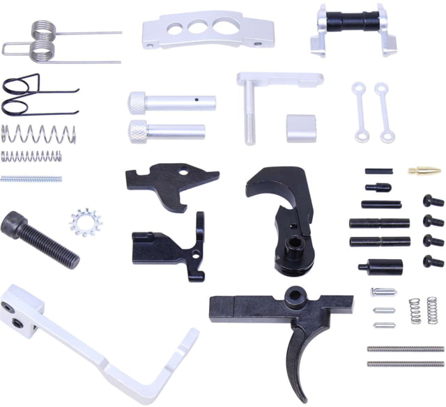 Guntec USA AR-15 Enhanced Lower Parts Kit w/ Upgrades Anodized Clear - Guntec Usa