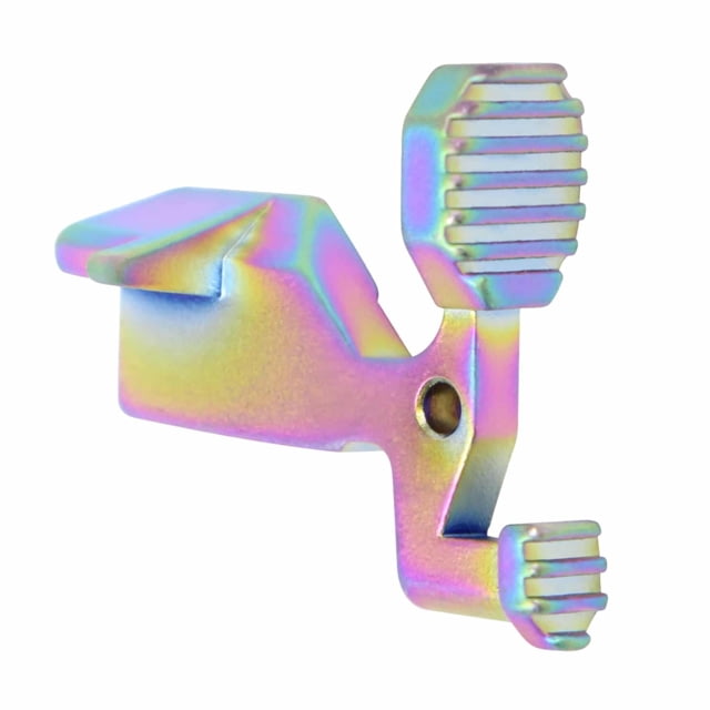 Guntec USA AR-15 Extended Ergonomic Bolt Catch Matte Rainbow Pvd Coated - Guntec Usa