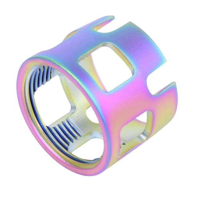 Guntec USA AR-15 Extreme Duty Wide Castle Nut For Car/M4 Buffer Tube Matte Rainbow Pvd Coated - Guntec Usa
