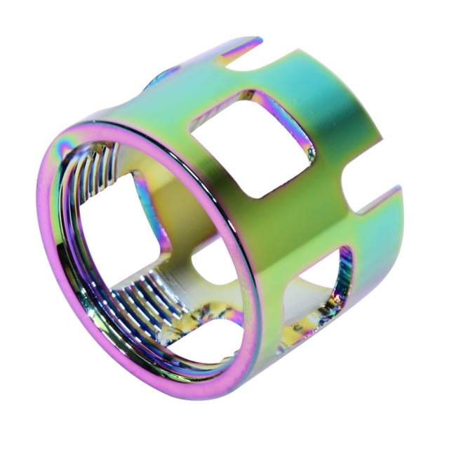 Guntec USA AR-15 Extreme Duty Wide Castle Nut For Car/M4 Buffer Tube Rainbow Pvd - Guntec Usa
