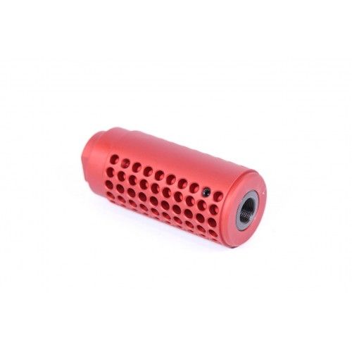 Guntec USA AR-15 Gen 2 Micro Reverse Thread Slip Over Socom Style Fake Suppressor Red Anodized - Guntec USA