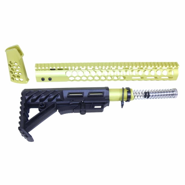 Guntec USA AR-15 Honeycomb Series Complete Furniture Set Neon Yellow - Guntec Usa