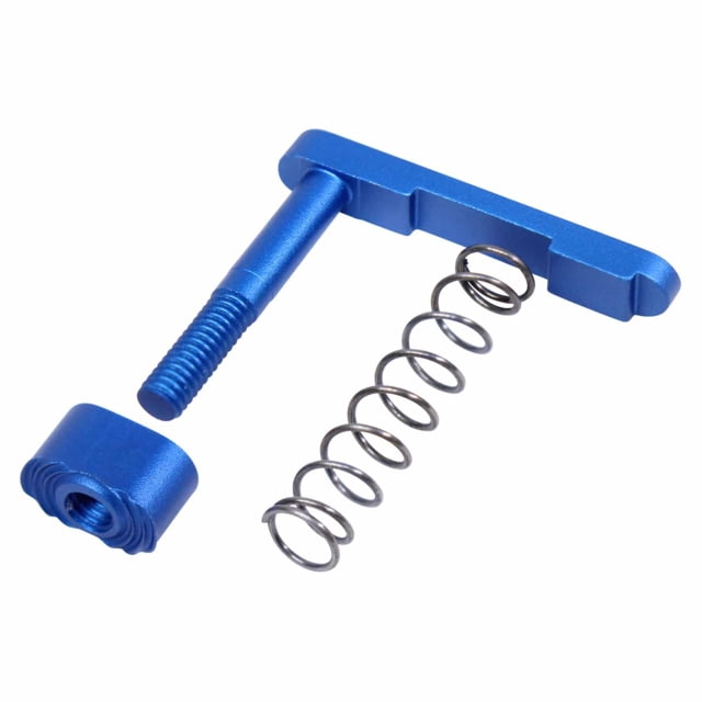 Guntec USA AR-15 Mag Catch Assembly w/Extended Mag Button Anodized Blue - Guntec Usa