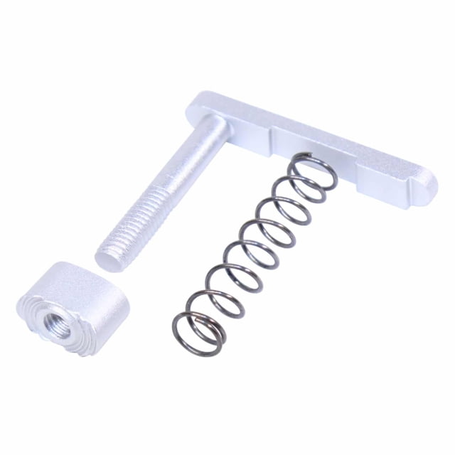 Guntec USA AR-15 Mag Catch Assembly w/Extended Mag Button Anodized Clear - Guntec Usa