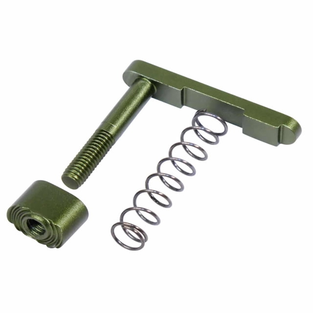 Guntec USA AR-15 Mag Catch Assembly w/Extended Mag Button Anodized Green - Guntec Usa