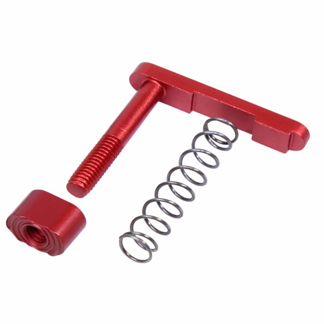 Guntec USA AR-15 Mag Catch Assembly w/Extended Mag Button Anodized Red - Guntec Usa