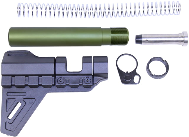 Guntec USA AR-15 Micro Breach Pistol Brace Kit Anodized Green - Guntec Usa