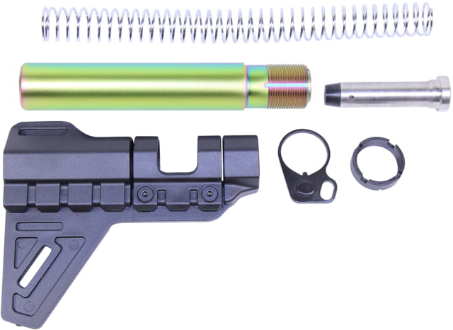 Guntec USA AR-15 Micro Breach Pistol Brace Kit Matte Rainbow Pvd - Guntec Usa