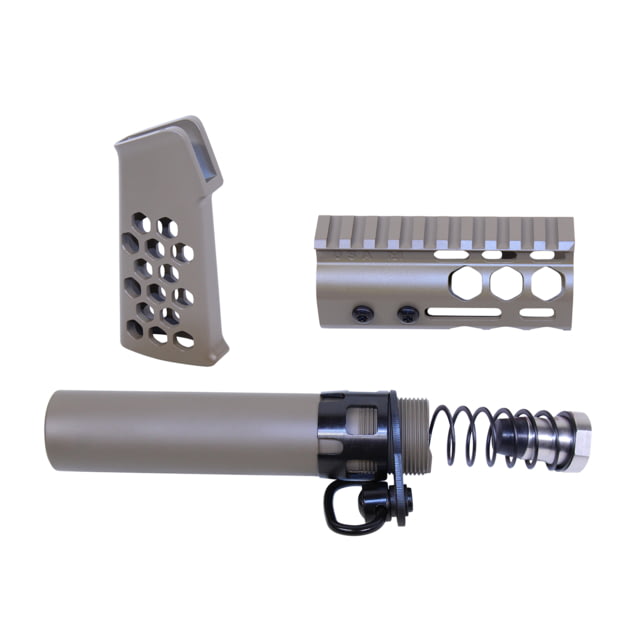 Guntec USA AR-15 Micro Honeycomb Pistol Furniture Set Cerakote Flat Dark Earth - Guntec Usa