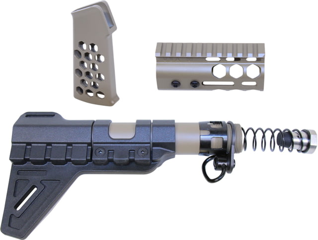 Guntec USA AR-15 Micro Honeycomb Pistol Furniture Set w/Brace Cerakote Flat Dark Earth