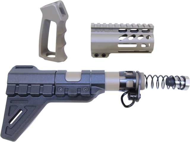 Guntec USA AR-15 Micro Pistol Furniture Set w/Brace Cerakote Flat Dark Earth