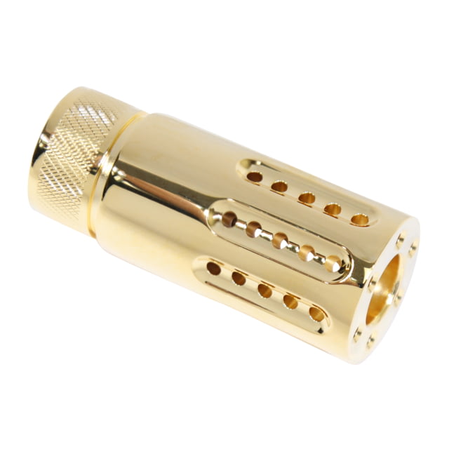 Guntec USA AR-15 Micro Slip Over Barrel Shroud w/ Multi Port Muzzle Brake 24K Gold Plated - Guntec Usa
