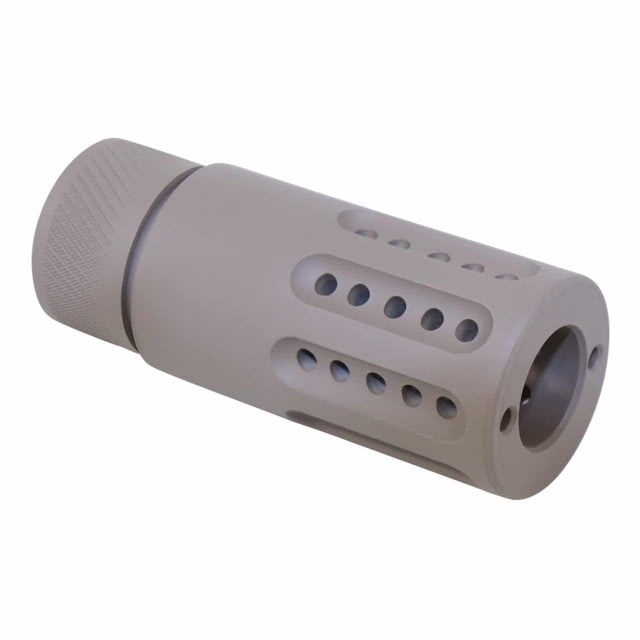 Guntec USA AR-15 Micro Slip Over Barrel Shroud w/ Multi Port Muzzle Brake .308 Small Base 5/8x24 Cerakote Flat Dark Earth - Guntec Usa