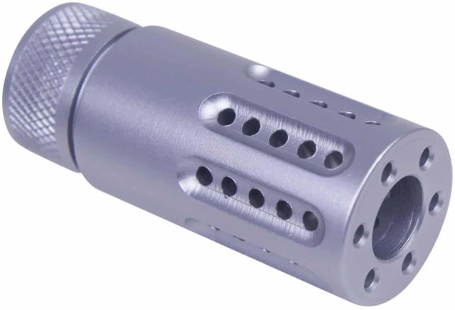 Guntec USA AR-15 Micro Slip Over Barrel Shroud w/ Multi Port Muzzle Brake Anodized Grey - Guntec Usa