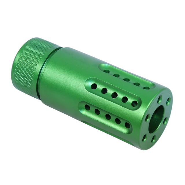 Guntec USA AR-15 Micro Slip Over Barrel Shroud With Multi Port Muzzle Brake Anodized Irish Green - Guntec Usa