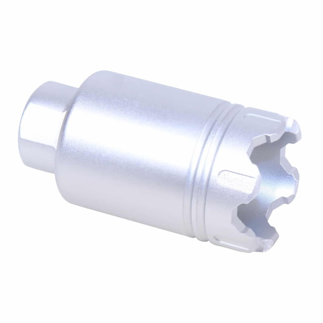 Guntec USA AR-15 Micro Trident Flash Can w/ Glass Breaker 5.56/.223/9mm 1/2x28 Anodized Clear - Guntec Usa
