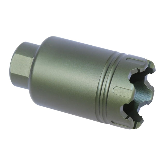 Guntec USA AR-15 Micro Trident Flash Can w/ Glass Breaker 5.56/.223/9mm 1/2x28 Anodized Green - Guntec Usa