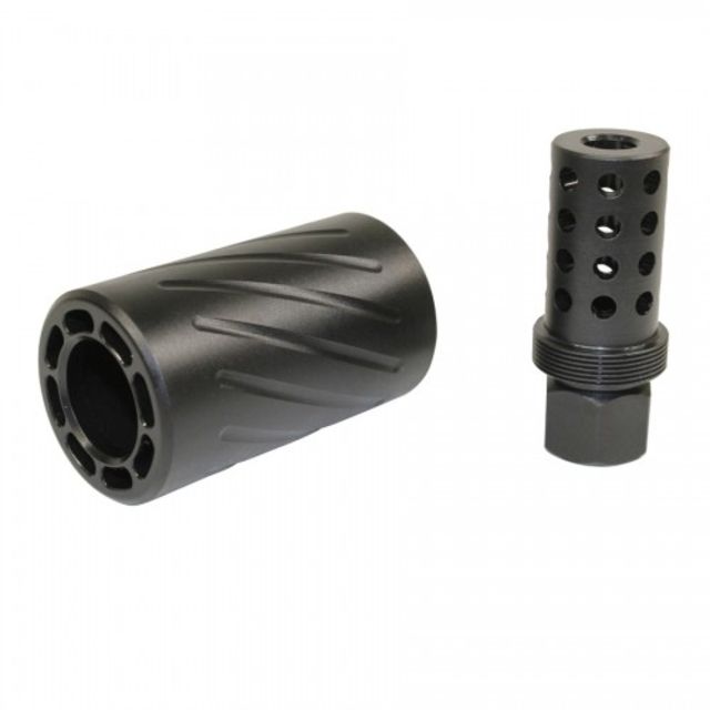 EDEMO Guntec USA AR-15 Muzzle Comp w/QD Blast Shield Black Nitride SPITFIRE EDEMO2 - Guntec Usa