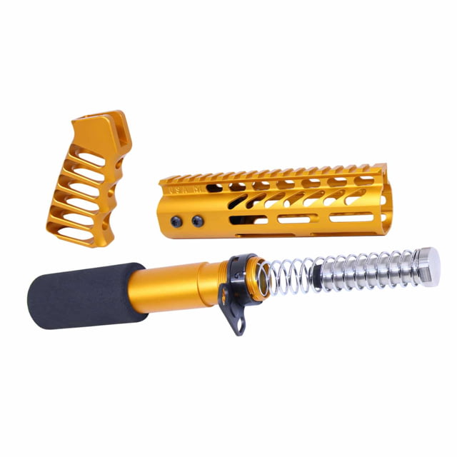 Guntec USA AR-15 Pistol Furniture Set Anodized Orange - Guntec Usa