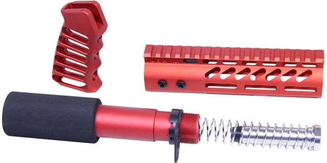 Guntec USA AR-15 Pistol Furniture Set Anodized Red - Guntec Usa