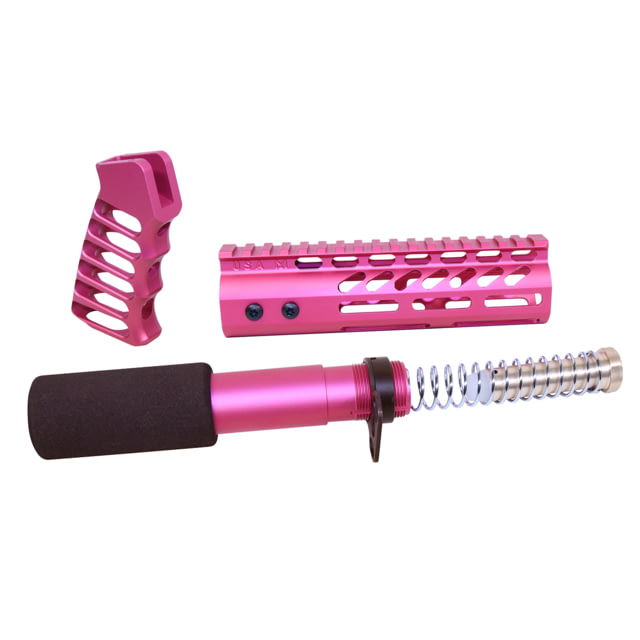 Guntec USA AR-15 Pistol Furniture Set Anodized Rose - Guntec Usa