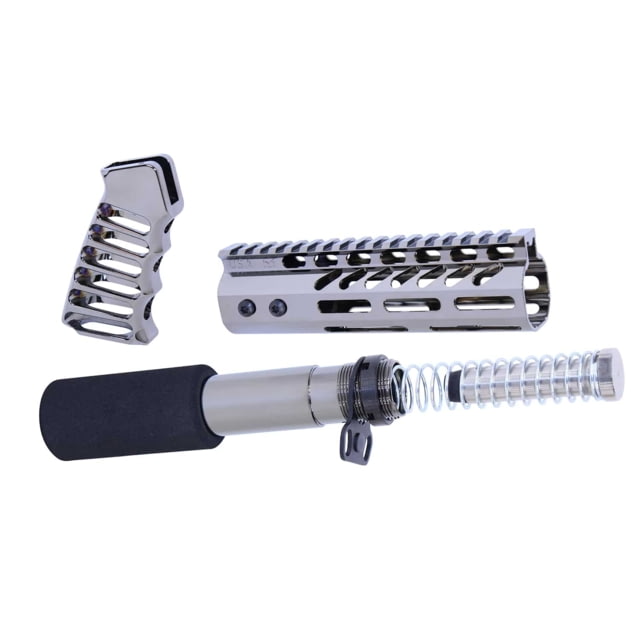 Guntec USA AR-15 Pistol Furniture Set Black Chrome - Guntec Usa