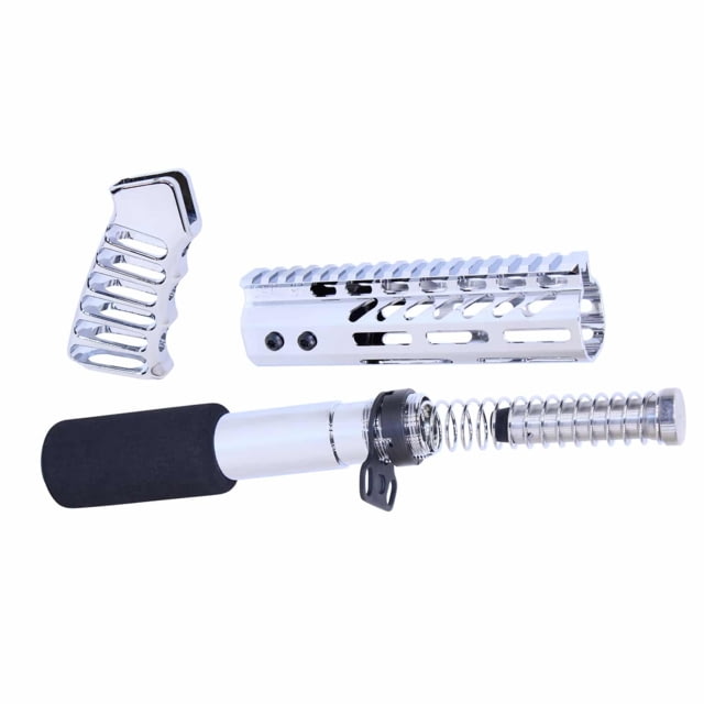 Guntec USA AR-15 Pistol Furniture Set Chrome - Guntec Usa