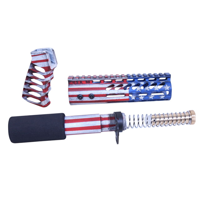 Guntec USA AR-15 Pistol Furniture Set Limited Edition Cerakote Battleworn Finish - Guntec Usa