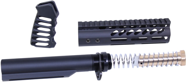 Guntec USA AR-15 Pistol Furniture Set With Miltube Anodized Black - Guntec Usa